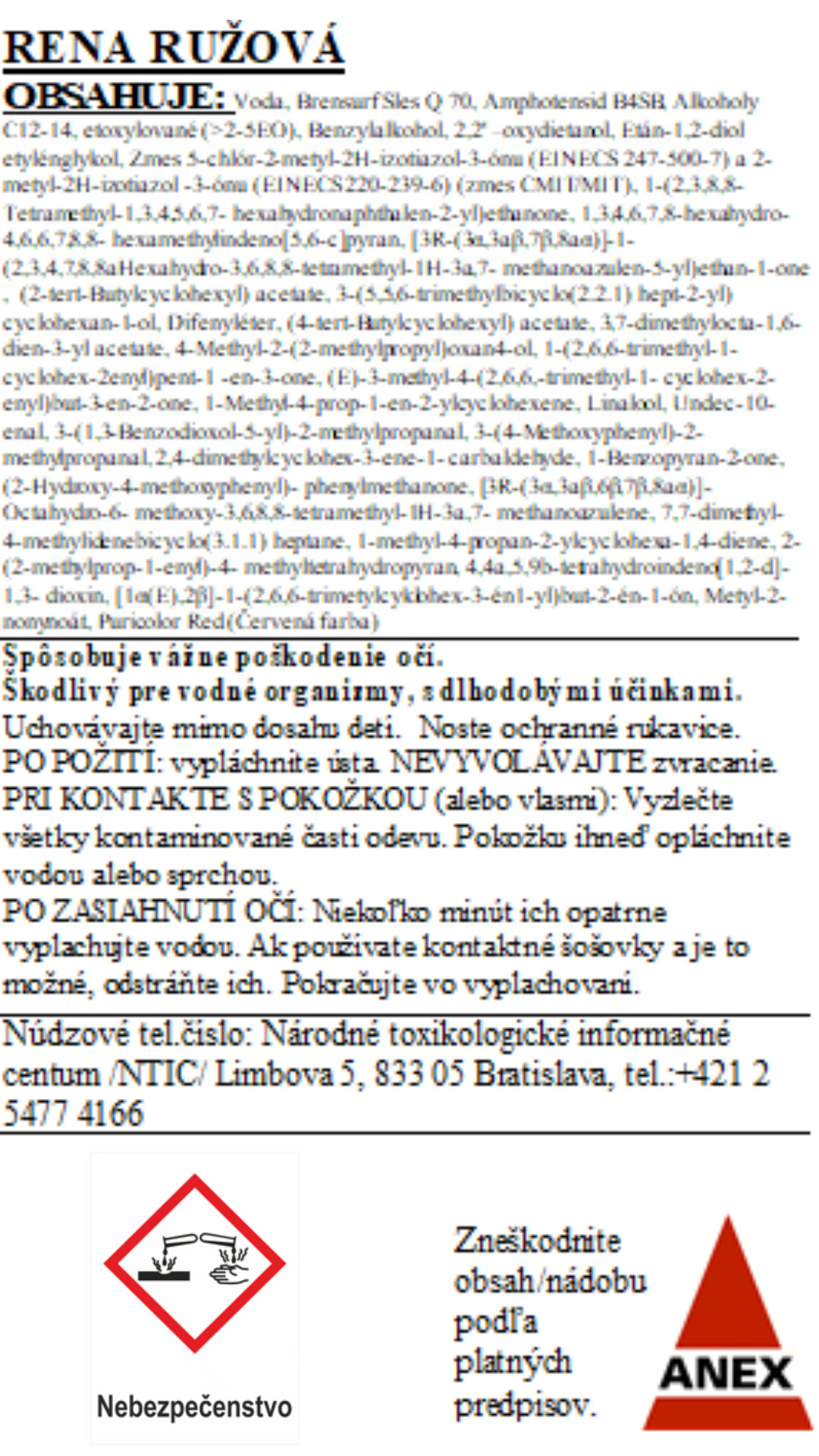 RENA RUŽOVÁ - energetický štítok