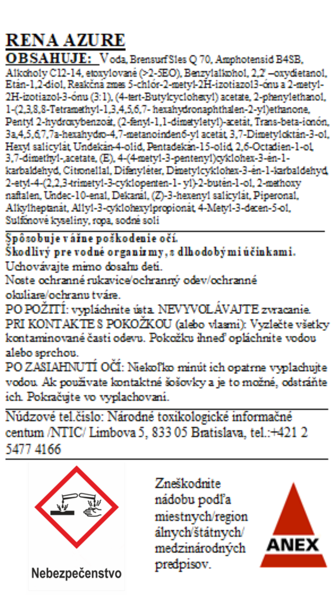 RENA AZURE - energetický štítok