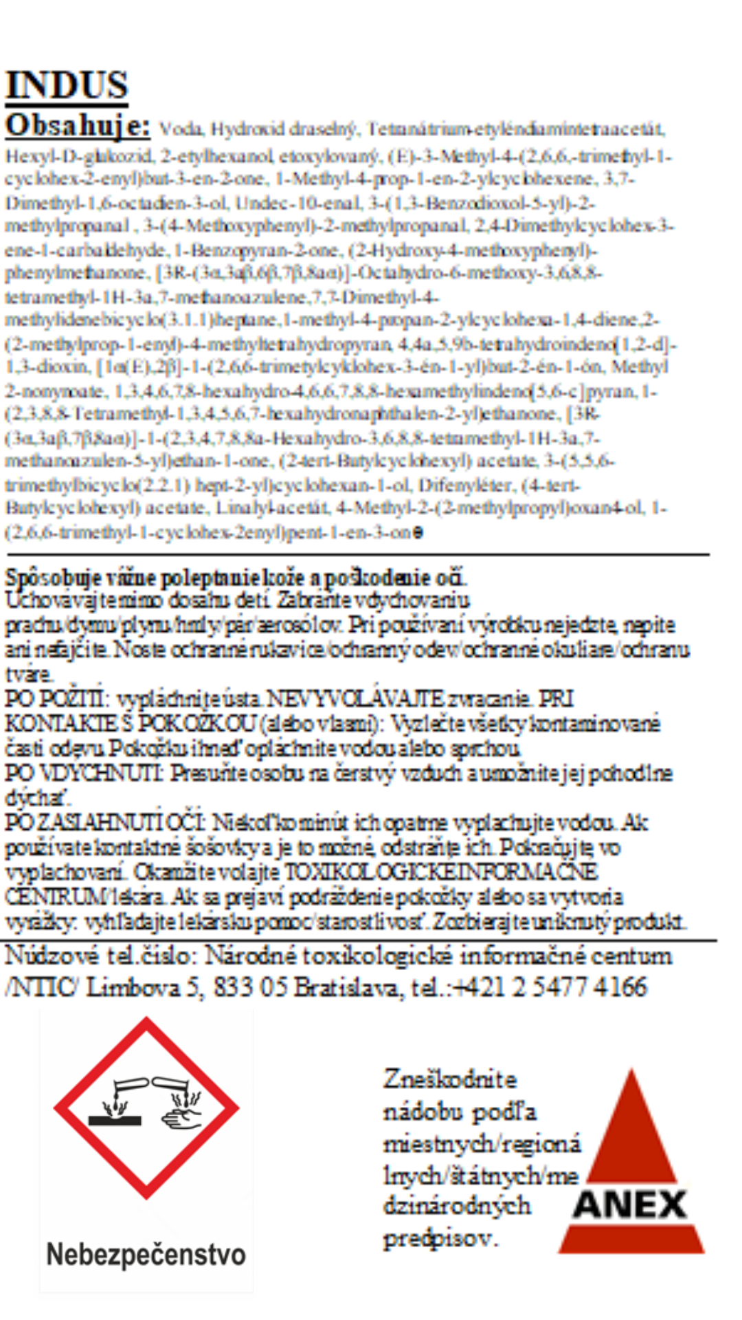 INDUS - energetický štítok