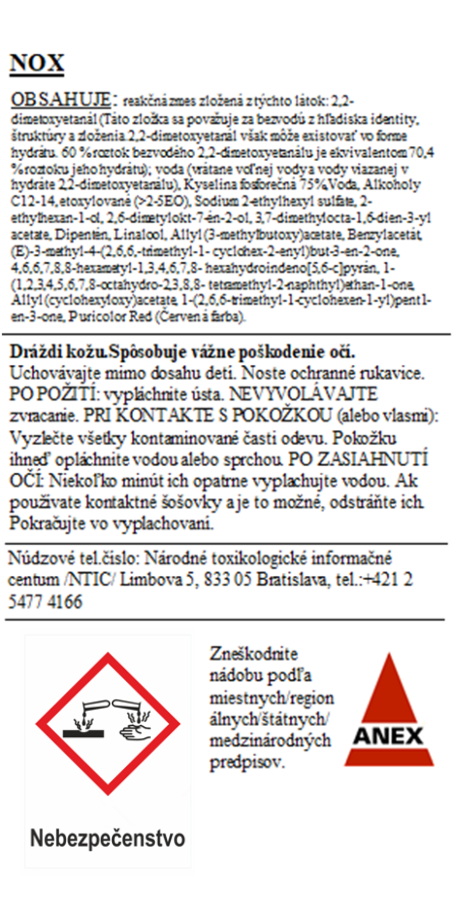 NOX - energetický štítok