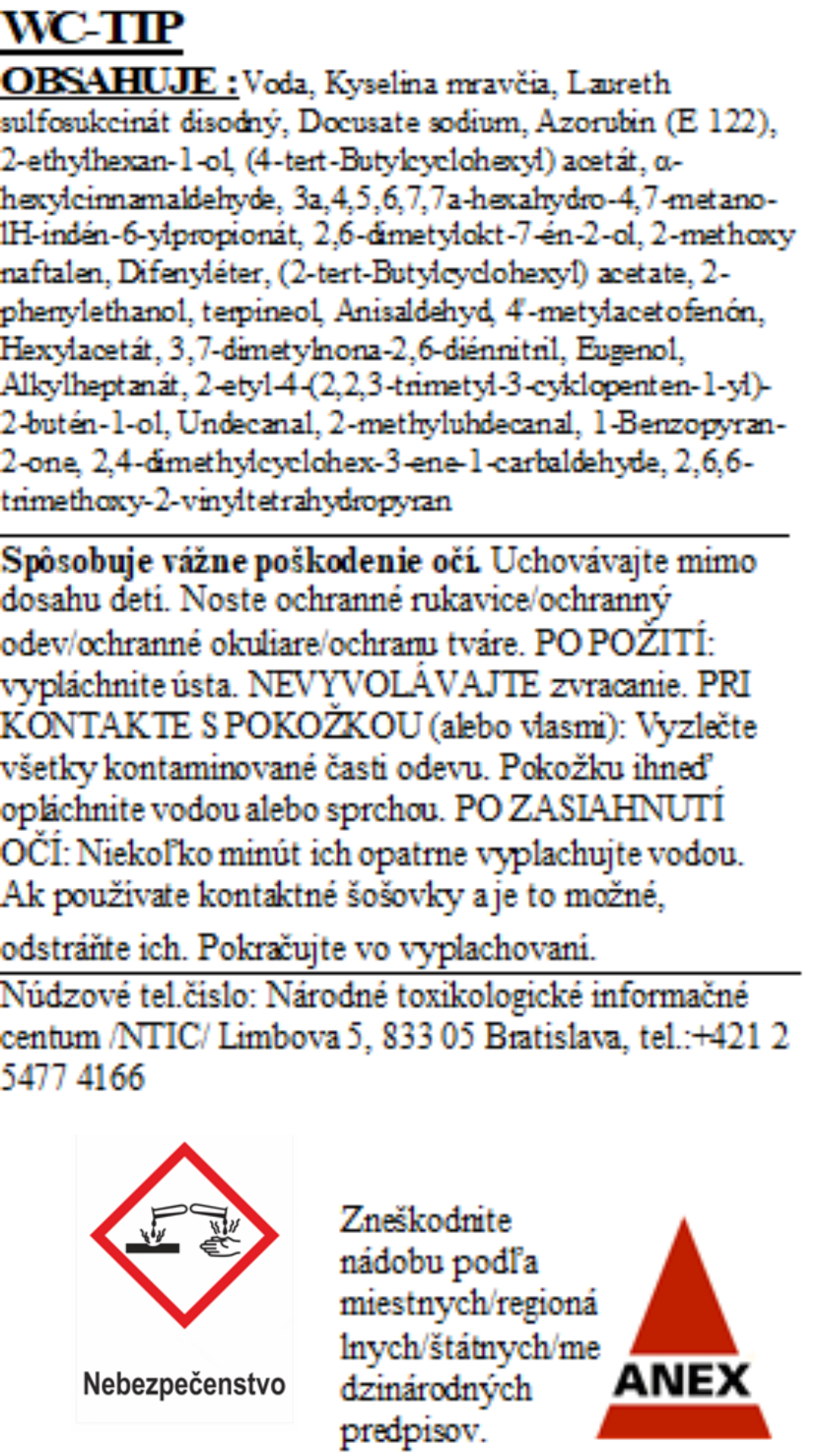 WC-TIP - energetický štítok