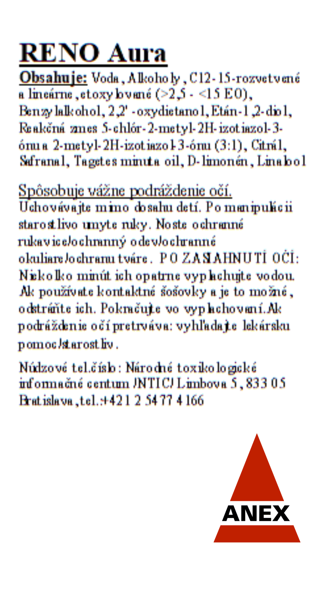 RENO AURA - energetický štítok