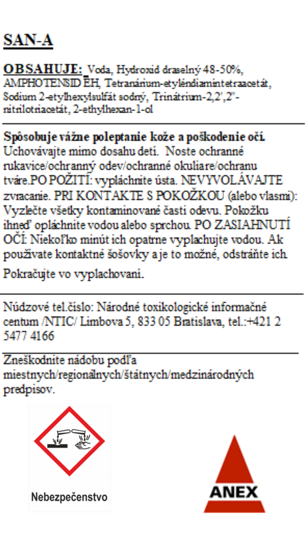 SAN-A - energetický štítok