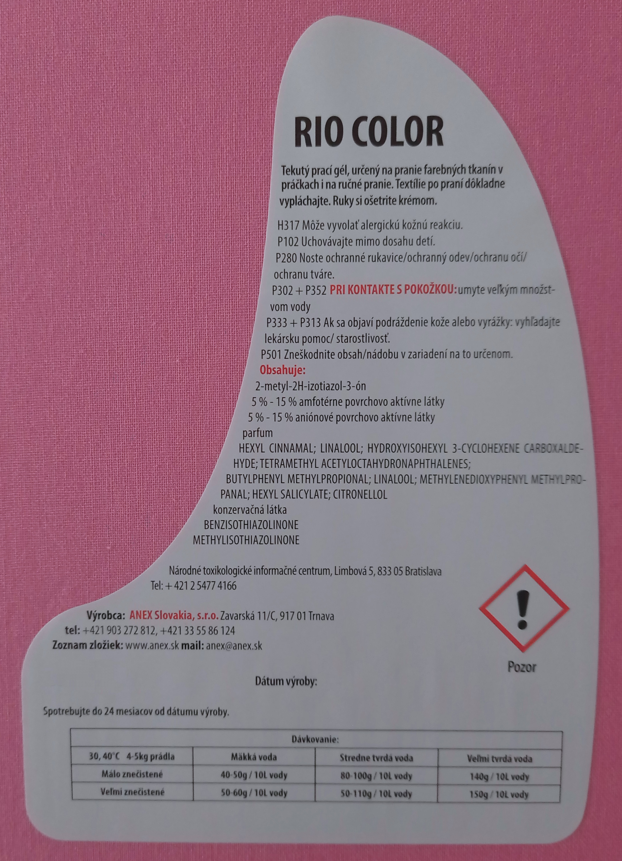 RIO COLOR - energetický štítok