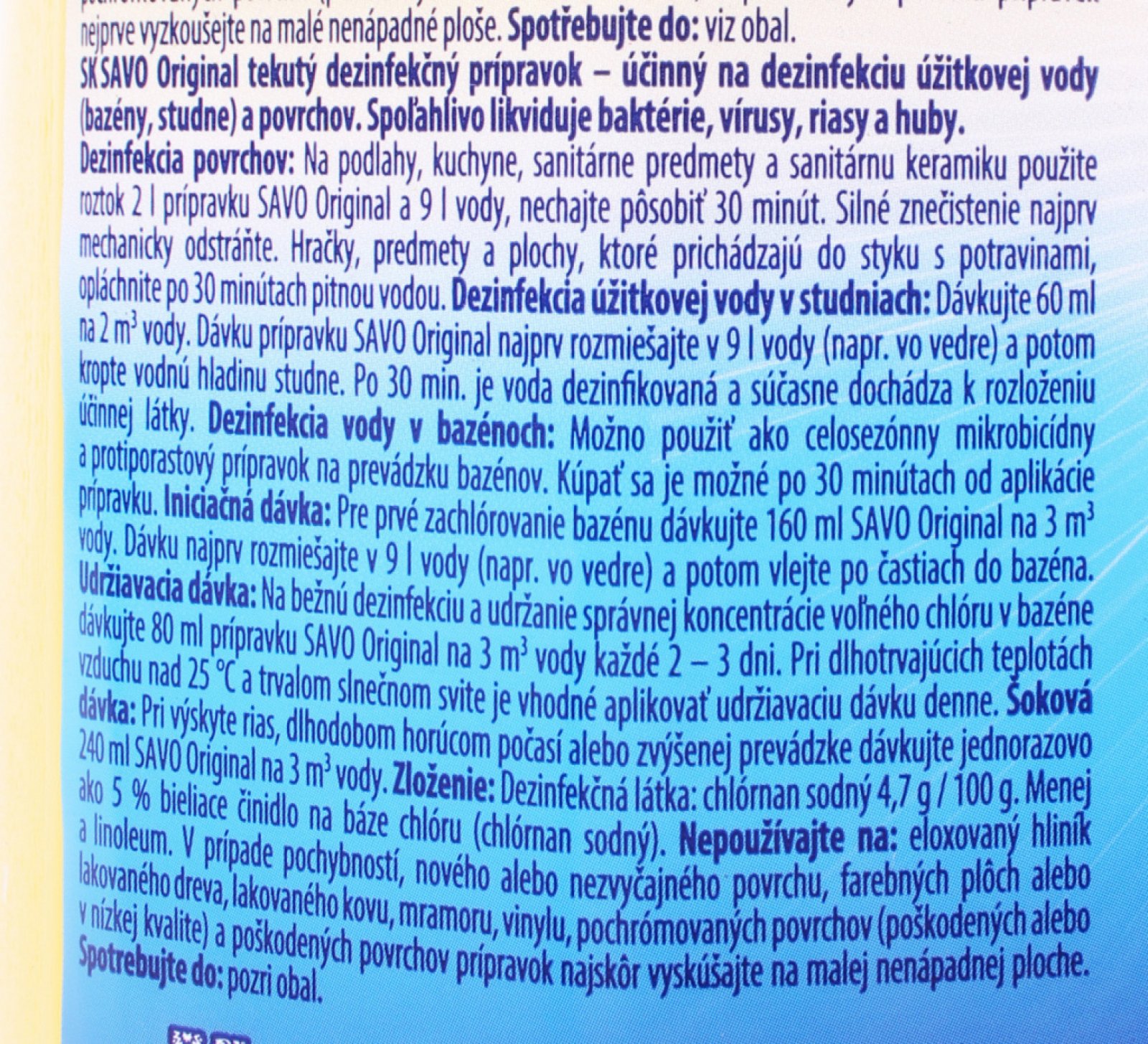 Savo Originál - energetický štítok